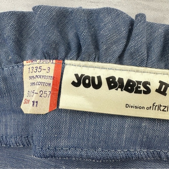 Vintage You Babes II by Fritzi Size 11 Chambray Blue Midi Sun Dress - Picture 12 of 13